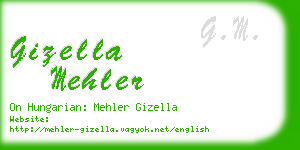 gizella mehler business card